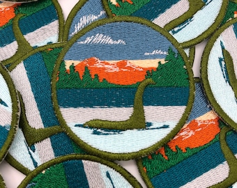 Nessie Embroidered Patch - Loch Ness Monster Applique