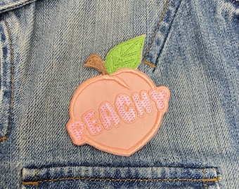 Peachy Embroidered Patch