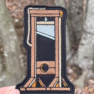 Guillotine Patch - Iron On OR Hook Fastener Options Available