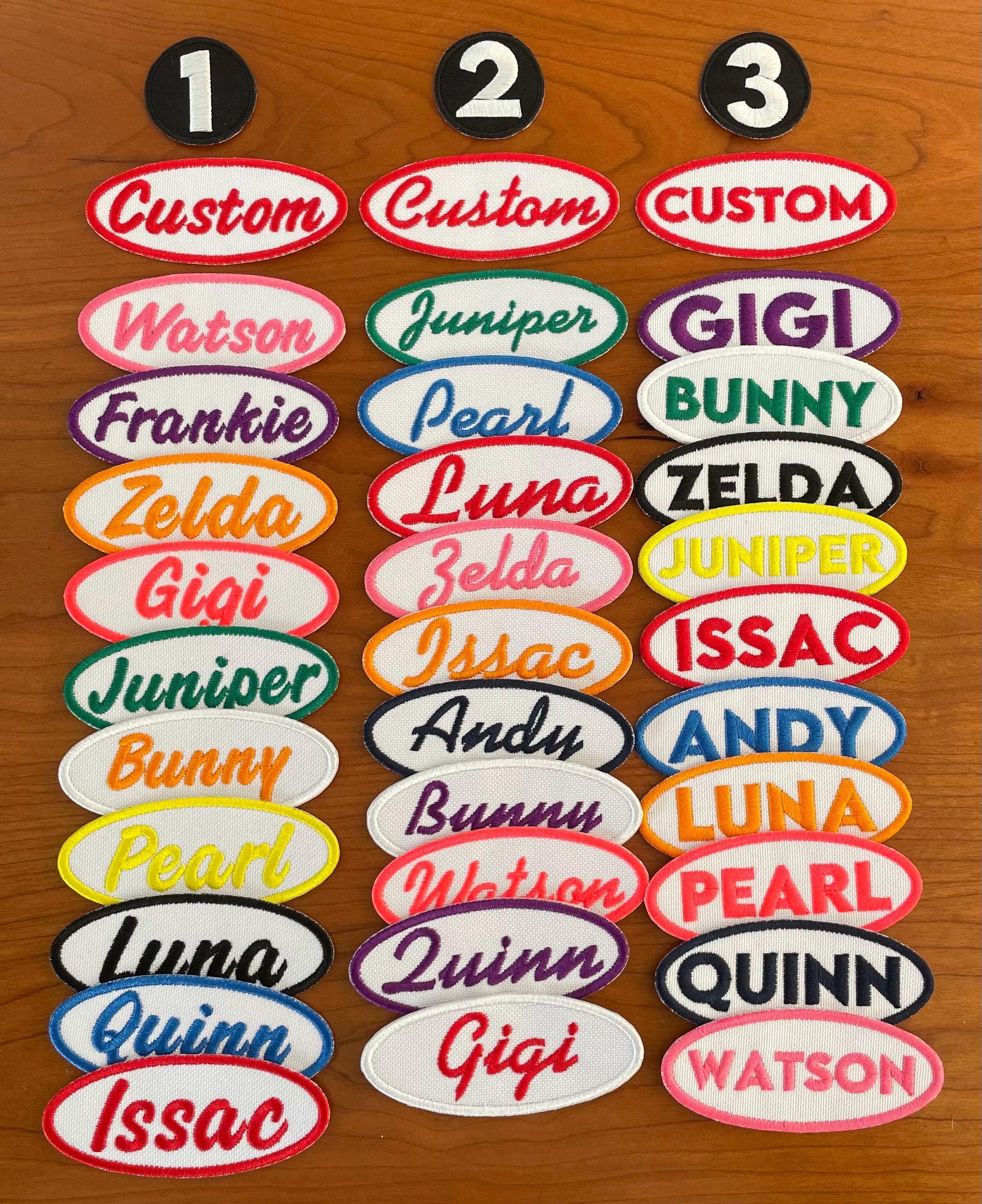 Custom Embroidered Name Patch – Iron on or Hook and Loop - Etsy