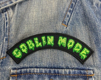 Goblin Mode! Embroidered Patch- Iron On OR Hook fastener Options