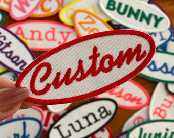 Custom Embroidered Name Patch – Iron On or Hook and Loop