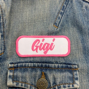 Custom Name Patch Rounded Rectangle - Choice of Color