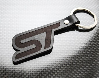 MAXMILO Genuine Leather Car Logo Ford Key Chain Stainless Steel Keychain for Ford Key Ring Accessories for Ford