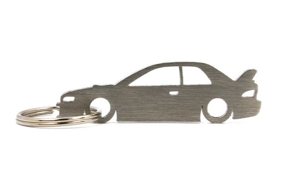 Silhouette Keychain Keyring For Subaru Impreza Wrx Sti Gc 2 Etsy