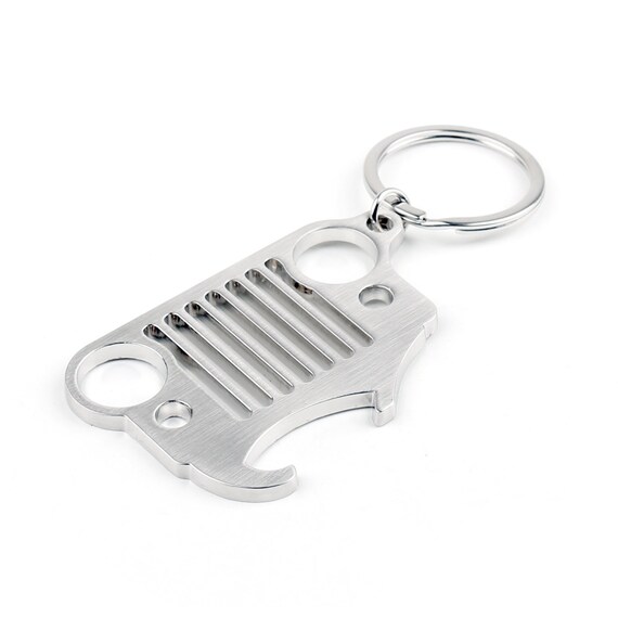Jeep Bottle Opener Grille Grill Keychain 304 Stainless Steel Etsy
