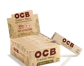 OCB Organic Hemp Rolling Papers Single Wide 50Lvs Buy4@Only$1.57/Pack USA Shpd 