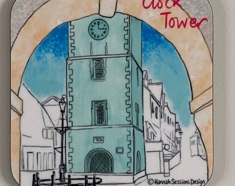 Clock tower St Albans coaster.