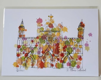 St Albans cathedral print