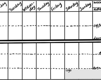 A4 downloadable timetable