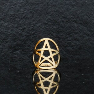 Gold pentacle ring shop
