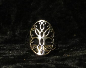 Silver Tree of Life ring, Tree of life ring, handmade in sterling silver, Sacred geometry ring, Tree of Life jewelry, Silver tree ring