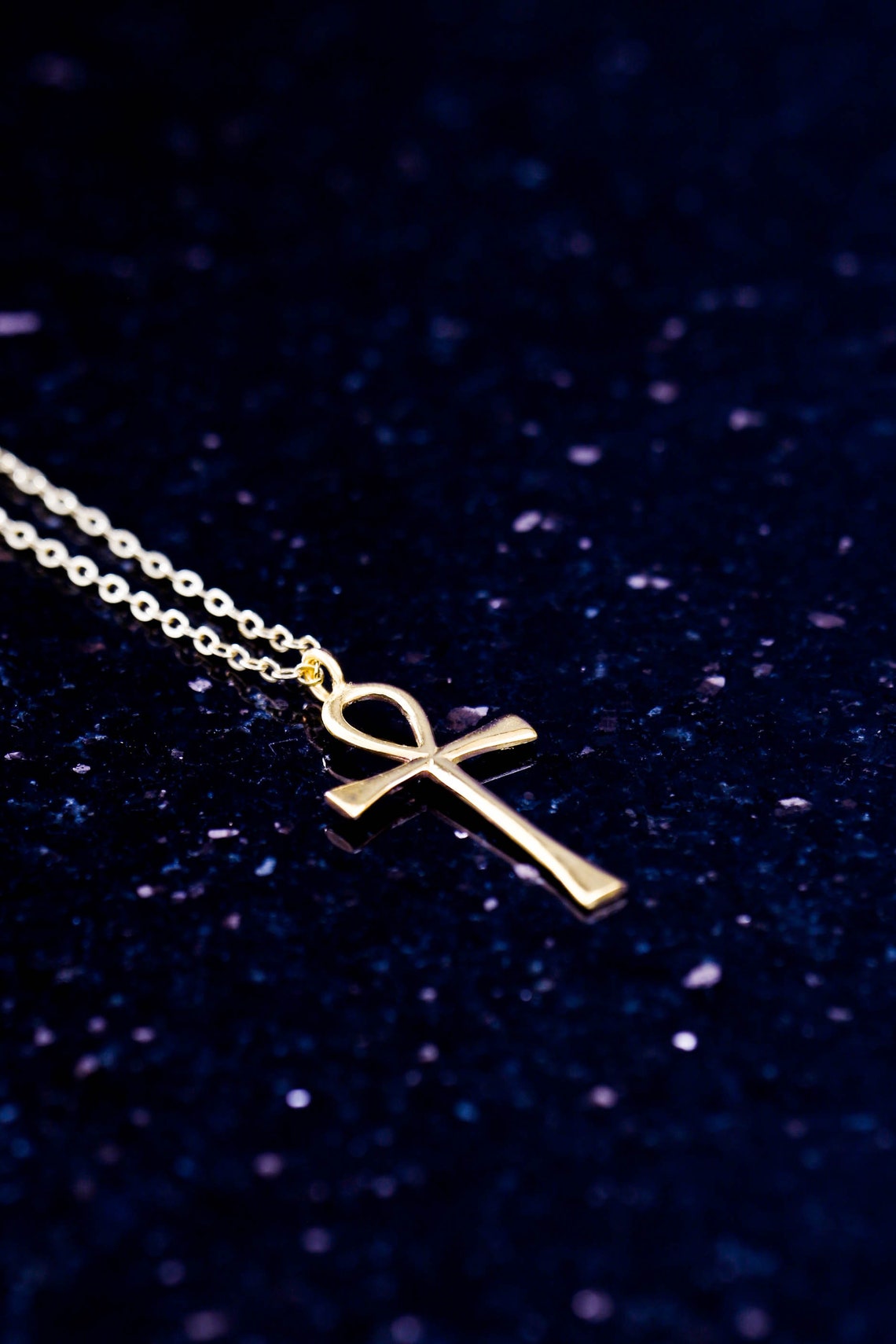 14K Solid Gold Ankh Necklace Ankh Pendant Ankh Jewellery Etsy
