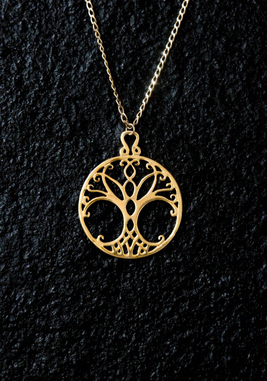 18K Gold Tree of Life Necklace Tree 