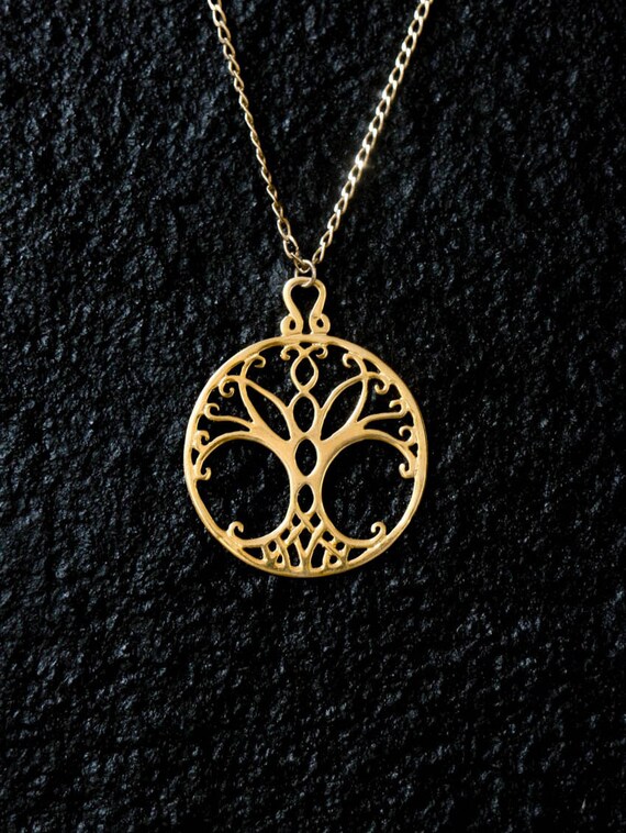 14K Gold Tree of Life Necklace Tree 