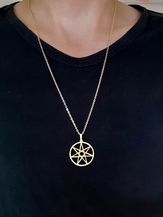 Heptagram necklace clearance