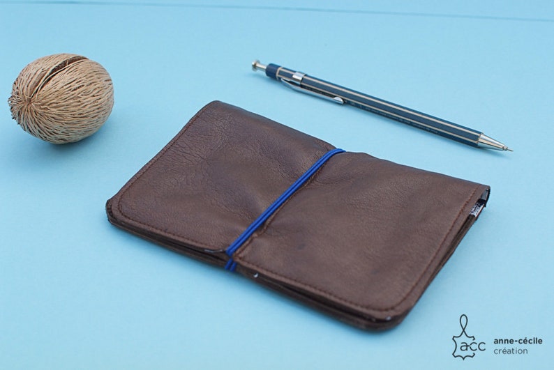 brown leather wallet handmade