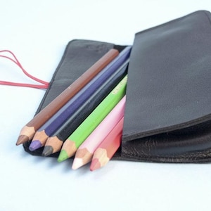 PENCIL CASE LEATHER black