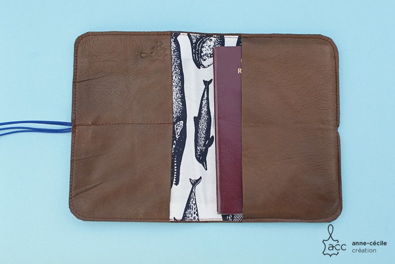 brown leather wallet handmade