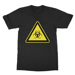 T-shirt unisexe classique avec avertissement de dangerT-shirt pour homme, hauts unisexe - T-shirt pour femme