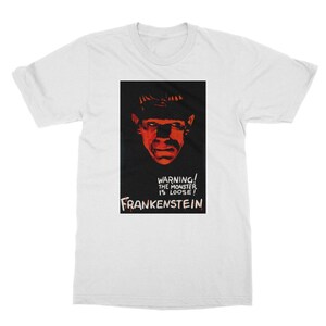 Frankenstein poster Classic Heavy Cotton Adult T-Shirt - Mens T-shirt - Womens T-shirt - Worldwide Shipping - 5 Star Reviews