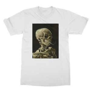Vincent van Gogh Head_of_a_skeleton_with_a_burning_cigarette Classic Unisex T-Shirt- famous artist - artwork tshirts  - Van Gogh gifts -
