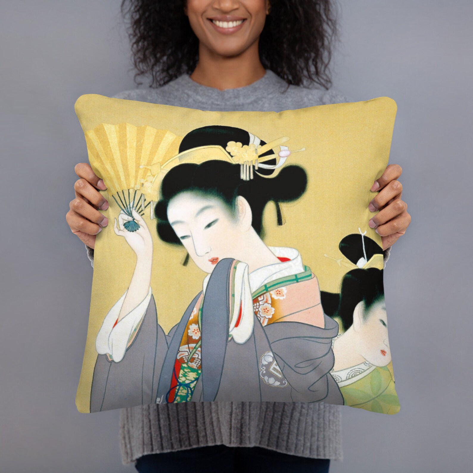 Japanese geisha girls pillow cushion 5 Star Reviews Etsy
