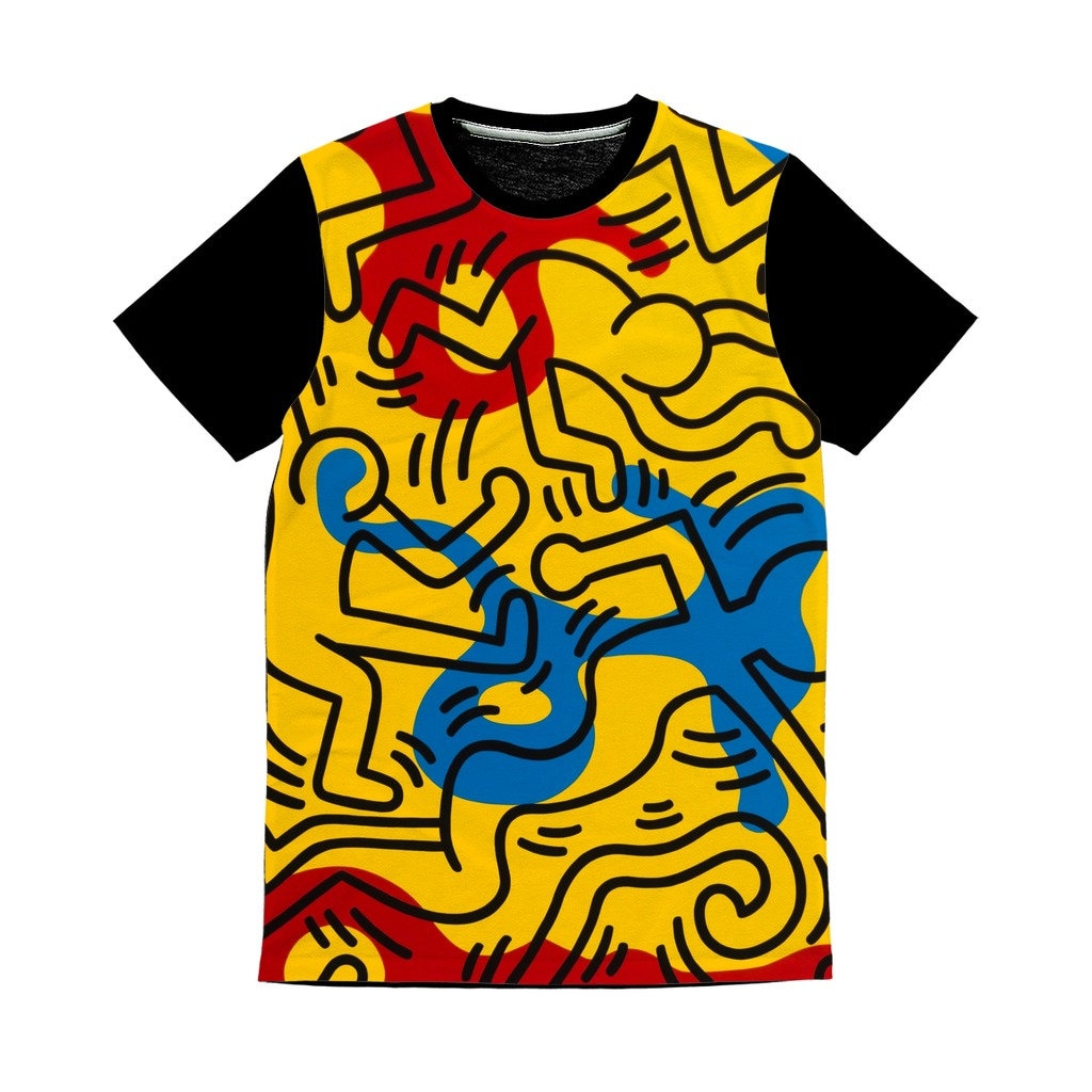 Discover Keith Haring Graffiti art Classic Panel T-Shirt