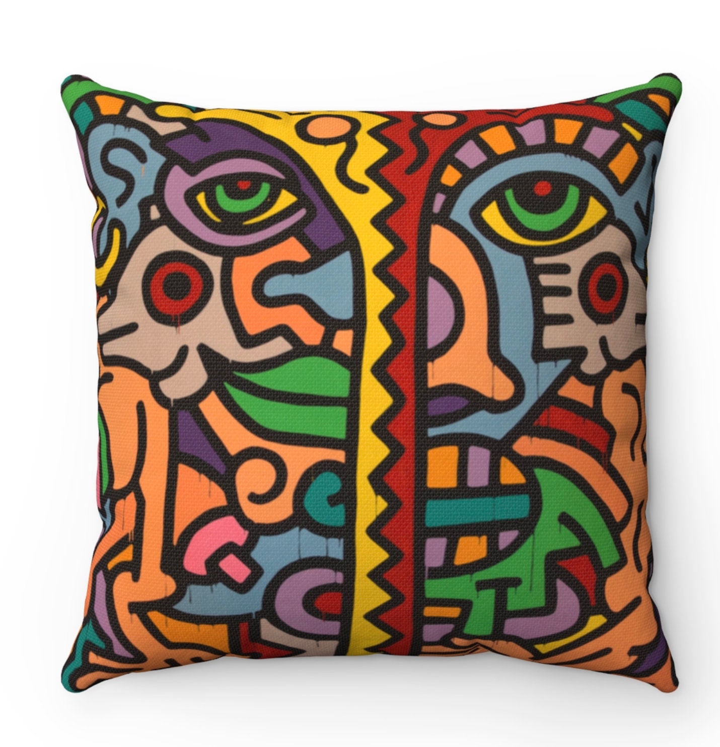 keith haring throw pillow