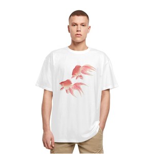 Japanese Fish Art Heavy Oversized T-Shirt - 5 star reviews - Worldwide Shipping
