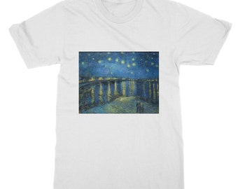 Vincent van Gogh - Starry Night - Classic Unisex T-Shirt- famous artist - artwork tshirts  - Van Gogh gifts - Worldwide Shipping
