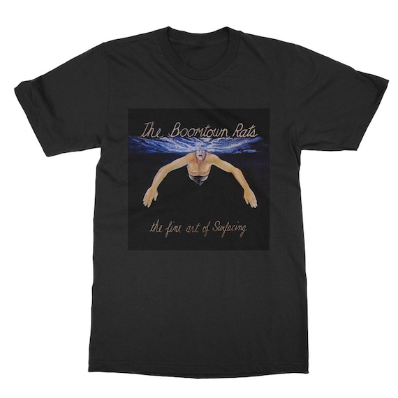 T-shirt The Boomtown Rats - Logo Noir, Coupe Régulière, 100% Coton, Tailles S à 5XL, Neuf USA