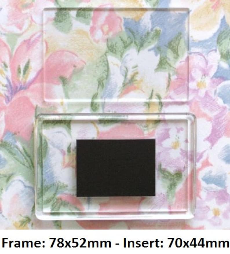 2 X Blank Clear Acrylic Fridge 78x52mm Photo Frame Etsy