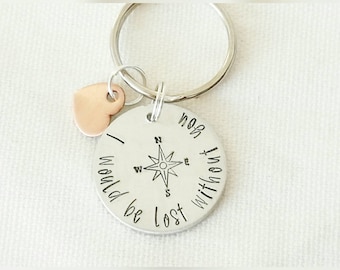 Personalised Hand Stamped Love Anniversary Thank you Key Chain