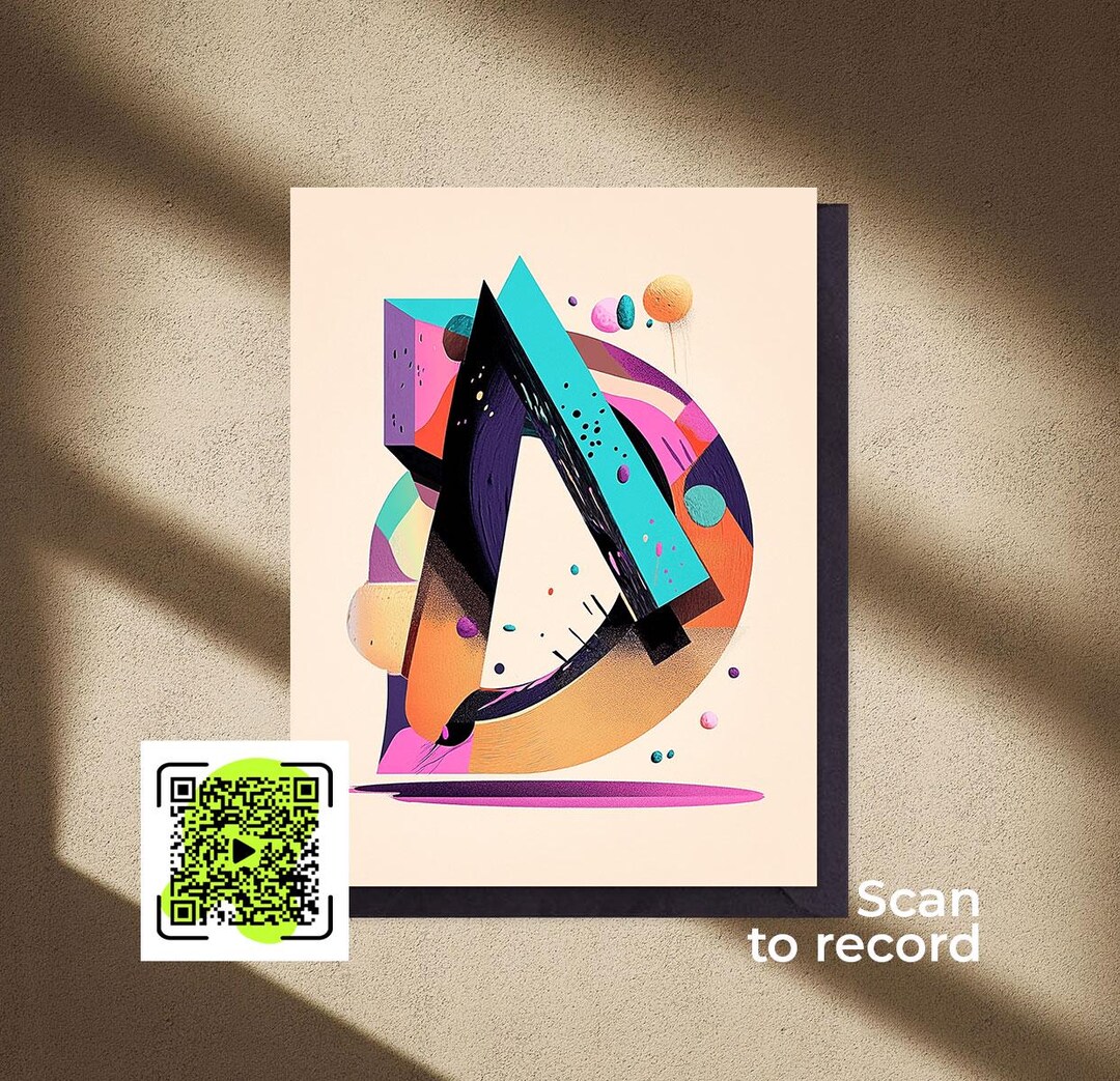 QR Code Greeting Card. Birthday. Letter D for Dave. - Etsy