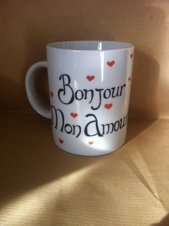 Bonjour Mon Amour Romantic And Sweet Personalise Your Mug Etsy Bonjour Mon Amour Romantic And Sweet Personalise Your Mug Etsy