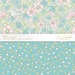 Floral Digital Paper, Turquoise, Pink and Green Seamless Pattern, Ditsy ...