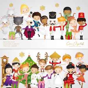 Nutcracker cliparts, Christmas nutcracker ballet, sugar plum fairy, 25 digital cliparts, INSTANT DOWNLOAD