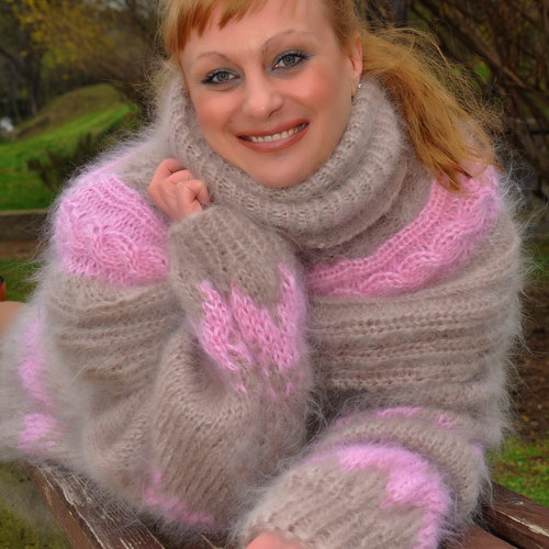 Hand Knitted Mohair Cardigan Fuzzy Mohair Cardigan Unisex - Etsy