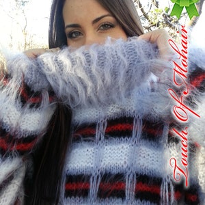 Kleding Dameskleding Sweaters Spencers Gemaakt om met de hand gebreide nachtjurk fuzzy zachte mohair Touch van Mohair 