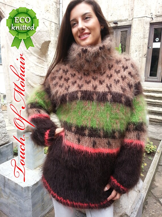 Mohair fuzzy sweater cheap