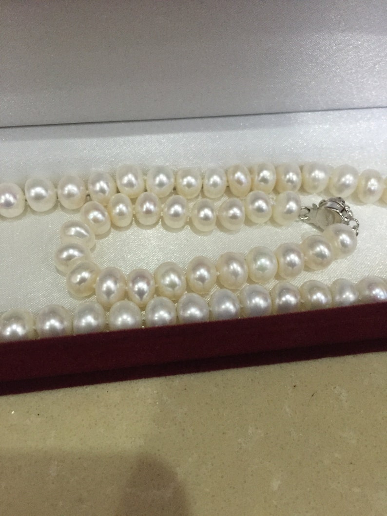 genuine freshwater pearl necklace and bracelet,white pearl necklace and bracelet,wedding pearl necklace set,bridesmaid necklace and bracelet