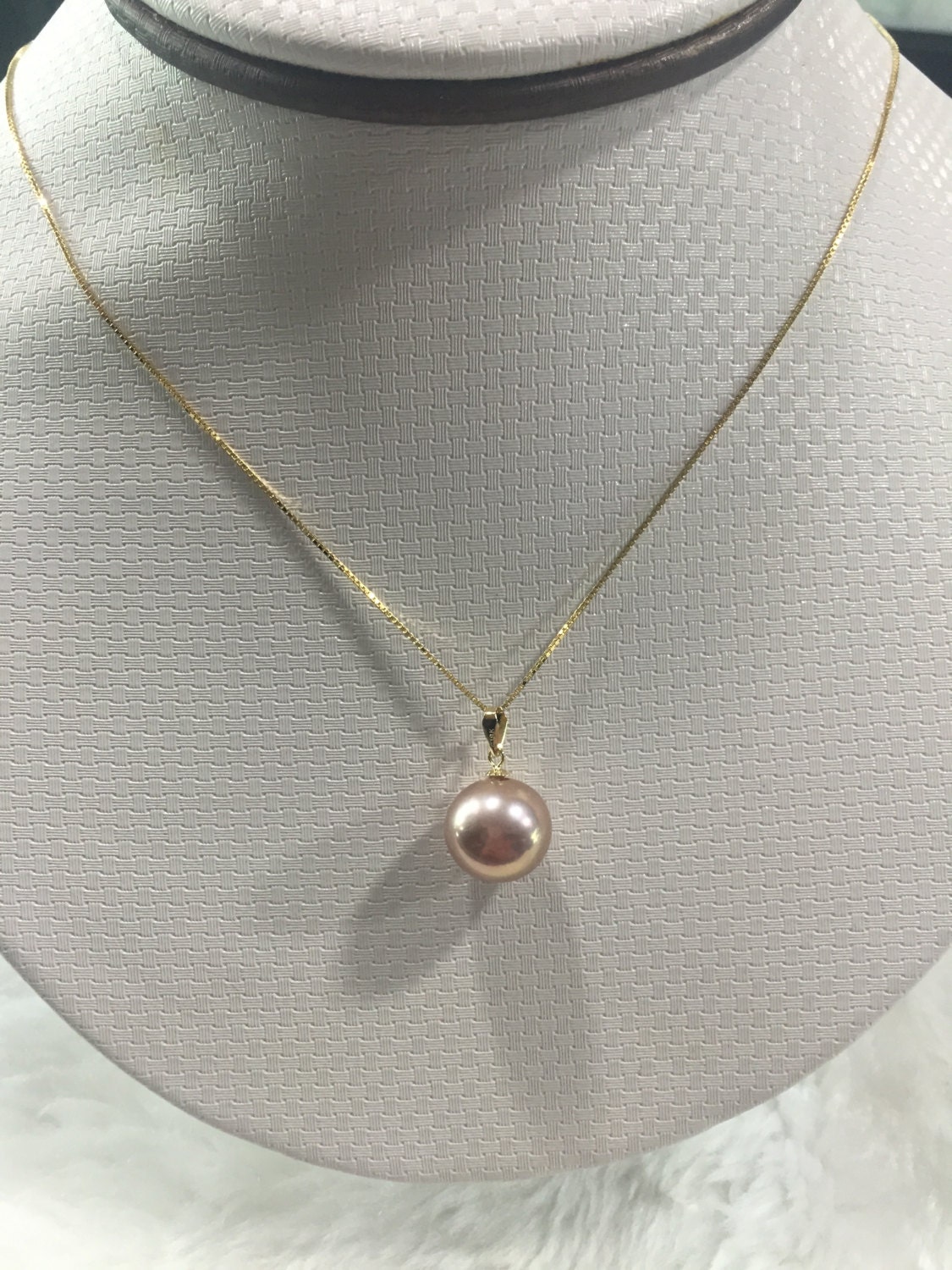 Fresh Water Pearl 18k Gold Necklace Pendant Chain Wedding | Etsy