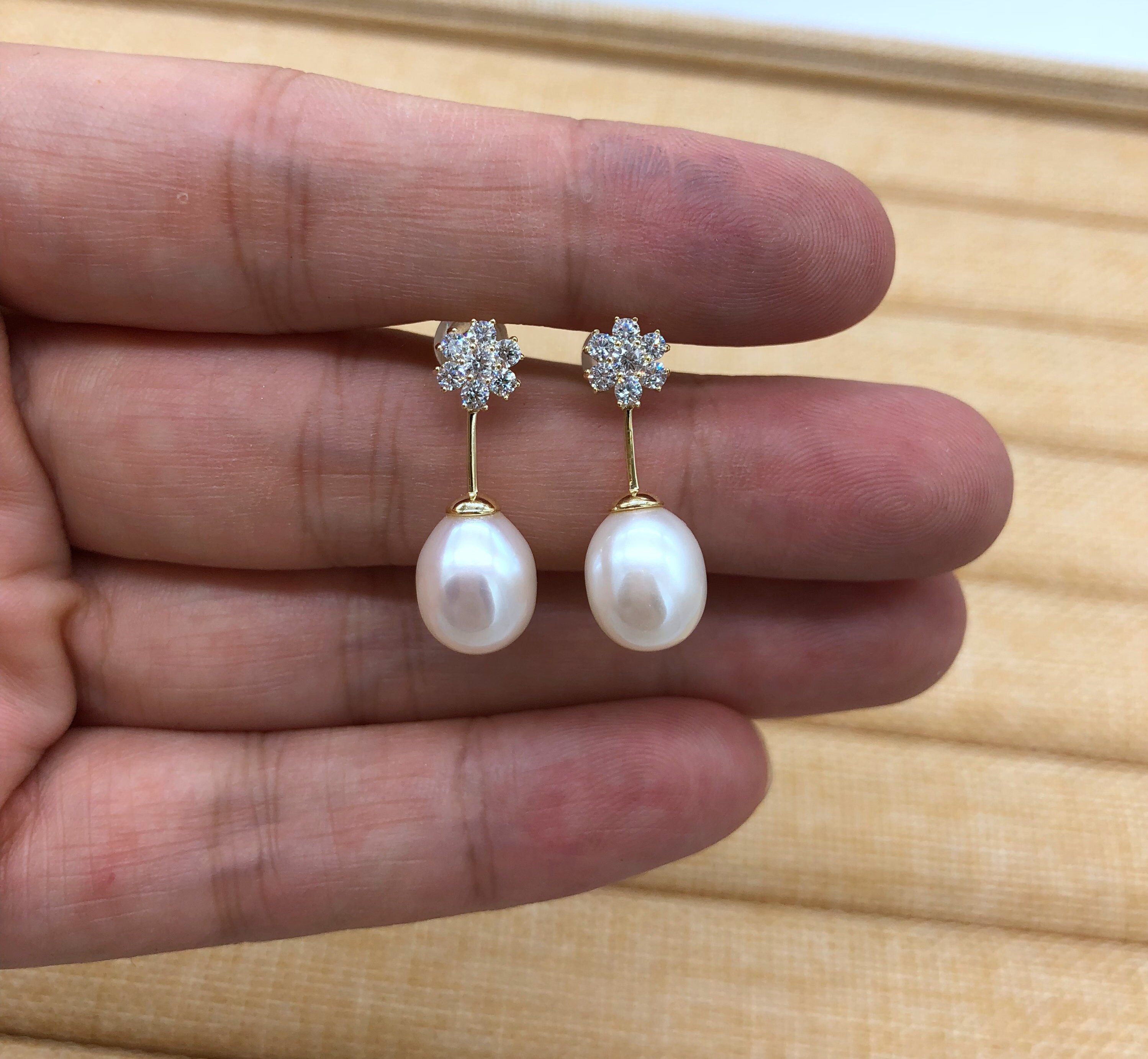 Freshwater pearl earrings pearl drop earrings wedding pearl | Etsy