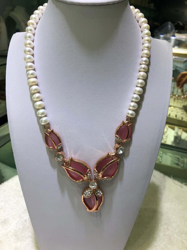 Freshwater Pearl Necklace Bridal Pearl Necklace Single Pearl Etsy