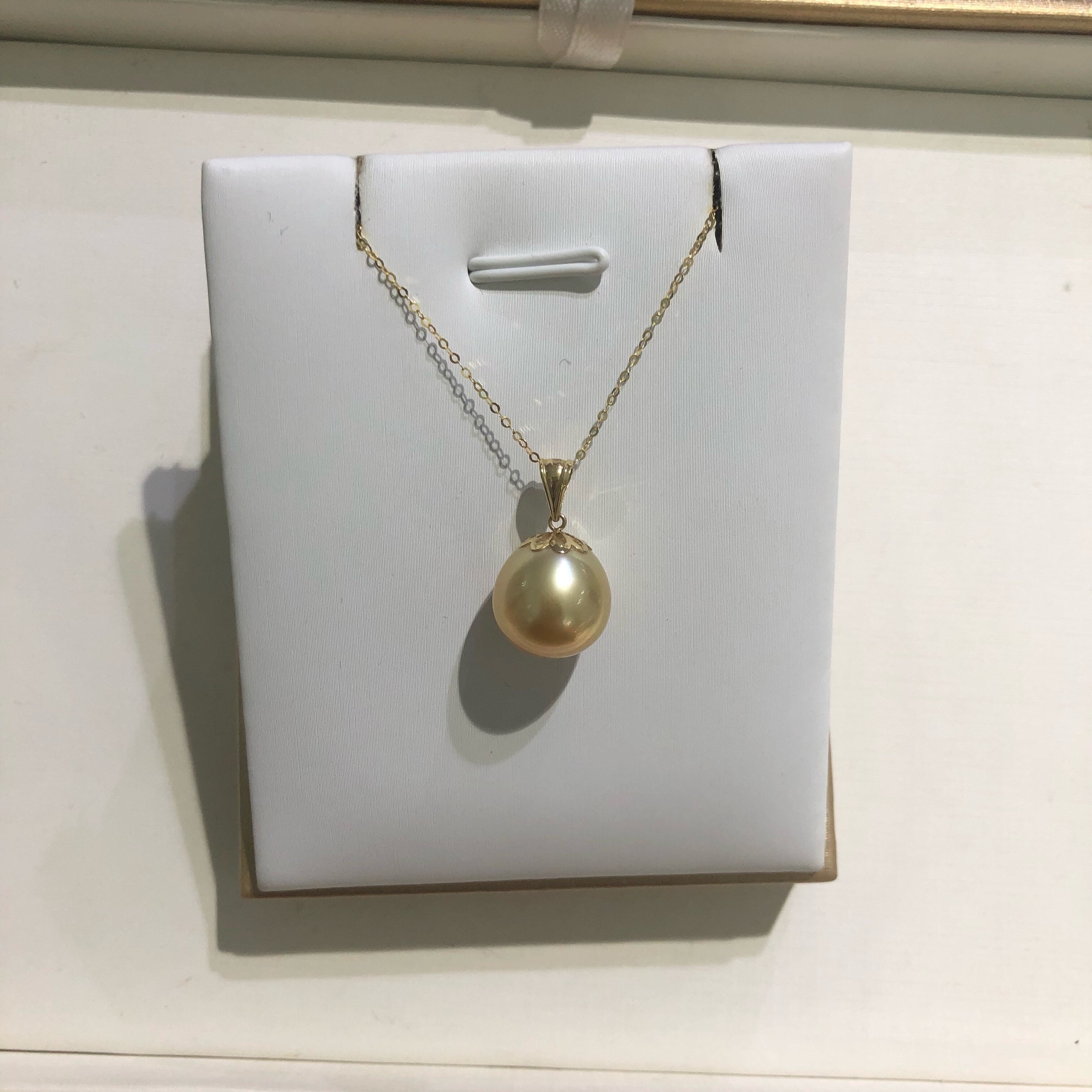 Sea Pearl 18k Gold Necklace Pendant 18k Chain Wedding Birthday | Etsy