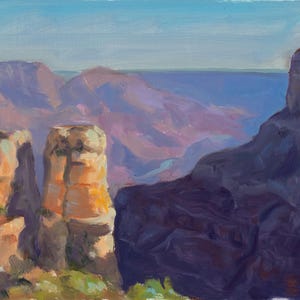 Grand Canyon Morgen Originale Ölgemälde: Südwestern Americana Landschaft Kunst von Aleksey Vaynshteyn