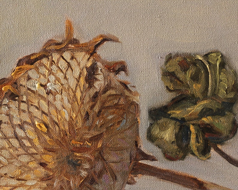 Wilted Sun original sunflower still life oil painting by Aleksey Vaynshteyn image 5