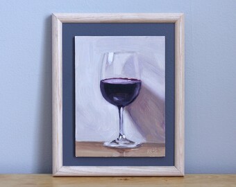 Wine Painting, Original Still Life Painting by Aleksey Vaynshteyn