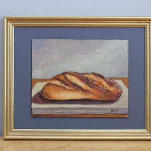 Original Oil Painting Still Life, Bread by Aleksey Vaynshteyn image 2